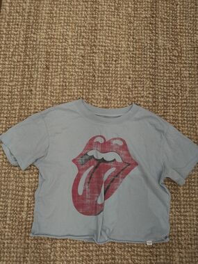 Nordstrom Treasure & Bond Light Blue Tee with Red Graphic Tongue